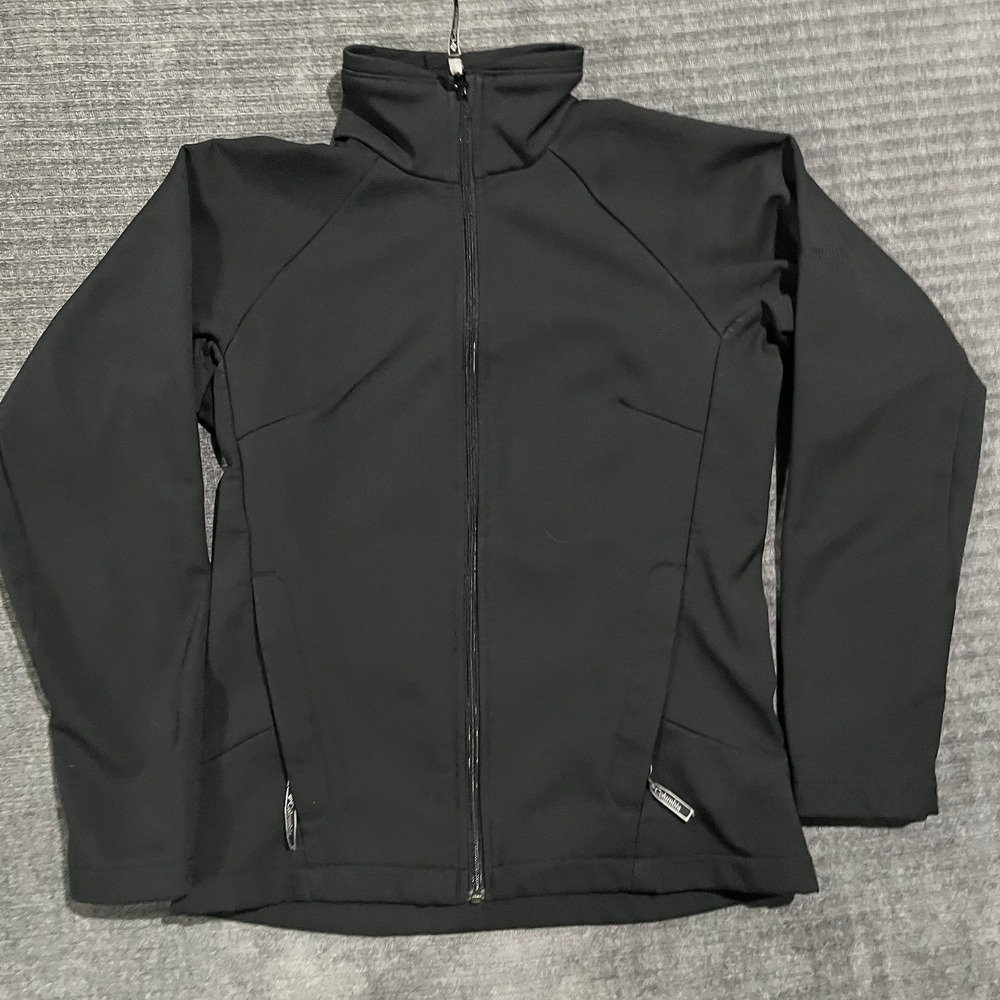 Columbia Softshell Jacket Small Womens Black Full Zip WARM Water & Wind Proof